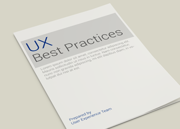 Document that captures UX best practices as proposed by an internal UX team