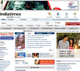 Indiatimes portal